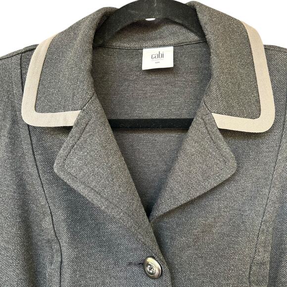 CAbi Women's #3030 Ponte Knit Crew Blazer Jacket Size Small Charcoal Gray - Picture 4 of 7